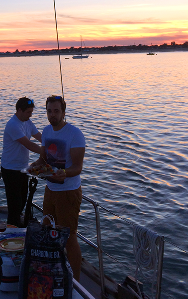 soirée barbecue en mer la rochelle